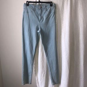 High waisted skinny jeans